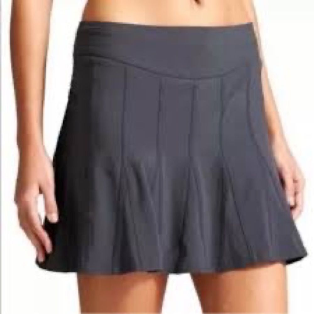 Athleta Wear About Black Tennis Skirt Skort Pleat
